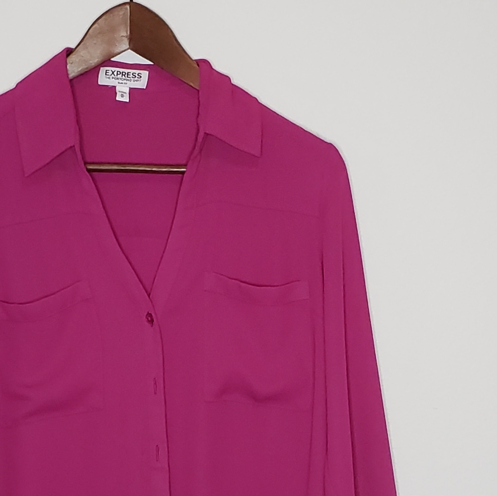 Express Portofino sheer blouse Medium